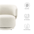 Modway Celestia Swivel Upholstered Modern Boucle Fabric Chair in Ivory