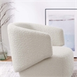 Modway Celestia Swivel Upholstered Modern Boucle Fabric Chair in Ivory