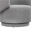 Modway Celestia Upholstered Modern Boucle Fabric Swivel Chair in Light Gray
