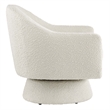 Modway Astral Upholstered Modern Boucle Fabric Swivel Chair in Ivory
