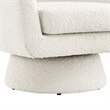 Modway Astral Upholstered Modern Boucle Fabric Swivel Chair in Ivory