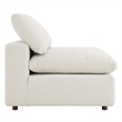 Commix Down Filled Overstuffed Boucle Fabric Armless Chair in Ivory