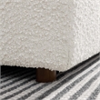 Commix Down Filled Overstuffed Boucle Fabric Armless Chair in Ivory