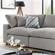 Modway Commix 4-Seater Upholstered Boucle Fabric Sectional Sofa in Light Gray