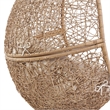 Modway Encase Outdoor Synthetic Rattan Swing Chair in Cappuccino/Beige