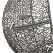 Modway Encase Outdoor Synthetic Rattan Swing Chair in Gray and White