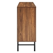 Modway Harper Chevron Wood Sideboard with Adjustable Shelves in Walnut