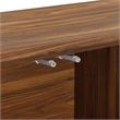 Modway Harper Chevron Wood Sideboard with Adjustable Shelves in Walnut