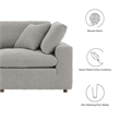 Modway Commix 5-Piece Upholstered Fabric & Wood Sectional Sofa in Light Gray