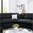 Modway Commix 8-Piece Upholstered Boucle Fabric Sectional Sofa in Black