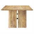 Modway Amistad Modern Wood Coffee Table with Adjustable Foot Pads in Oak
