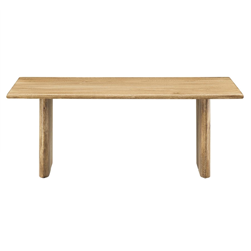 Modway Amistad Modern Wood Coffee Table with Adjustable Foot Pads in Oak