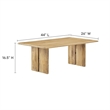Modway Amistad Modern Wood Coffee Table with Adjustable Foot Pads in Oak