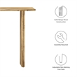 Modway Amistad Wood Console Table with Adjustable Foot Pads in Oak
