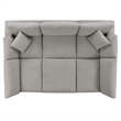 Modway Commix 6-Piece Upholstered Wood & Fabric Sectional Sofa in Light Gray