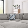Modway Commix 6-Piece Upholstered Wood & Fabric Sectional Sofa in Light Gray