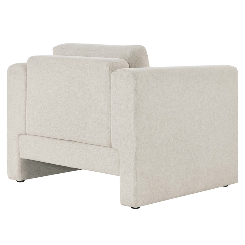 Modway Visible Upholstered Modern Polyester Fabric Armchair in Ivory