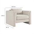 Modway Visible Upholstered Modern Polyester Fabric Armchair in Ivory