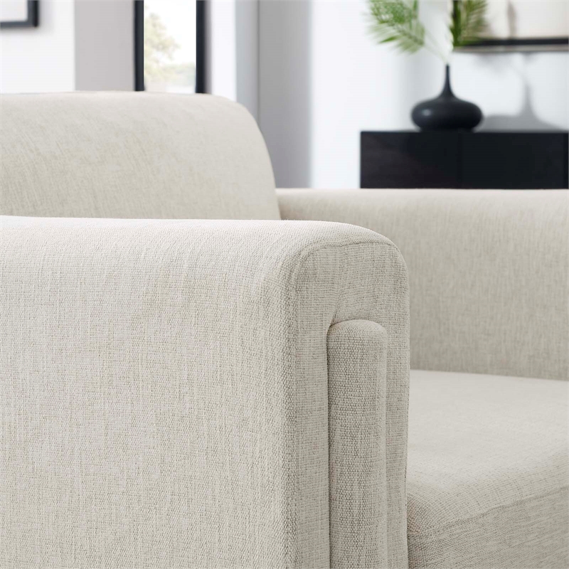 Modway Visible Upholstered Modern Polyester Fabric Armchair in Ivory