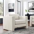 Modway Visible Upholstered Modern Polyester Fabric Armchair in Ivory
