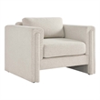 Modway Visible Upholstered Modern Polyester Fabric Armchair in Ivory