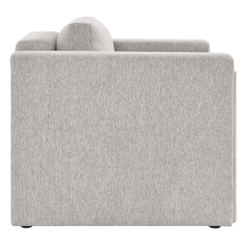 Modway Visible Upholstered Modern Polyester Fabric Armchair in Light Gray