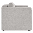 Modway Visible Upholstered Modern Polyester Fabric Armchair in Light Gray