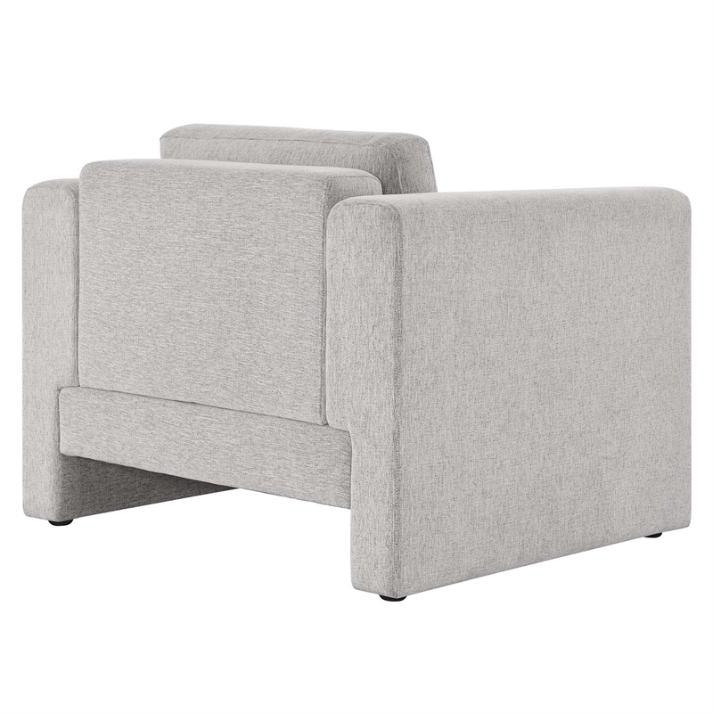 Modway Visible Upholstered Modern Polyester Fabric Armchair in Light Gray