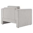 Modway Visible Upholstered Modern Polyester Fabric Armchair in Light Gray