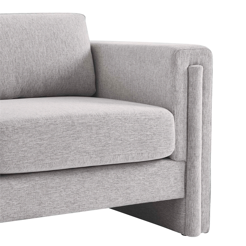 Modway Visible Upholstered Modern Polyester Fabric Armchair in Light Gray