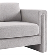 Modway Visible Upholstered Modern Polyester Fabric Armchair in Light Gray