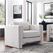 Modway Visible Upholstered Modern Polyester Fabric Armchair in Light Gray