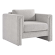 Modway Visible Upholstered Modern Polyester Fabric Armchair in Light Gray
