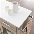 Modway Wood Culinary Kitchen Cart with Towel Bar in Oak/White