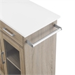 Modway Wood Culinary Kitchen Cart with Towel Bar in Oak/White