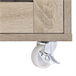 Modway Wood Culinary Kitchen Cart with Towel Bar in Oak/White