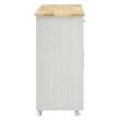 Modway Wood Culinary Kitchen Cart with Full-Glide Drawers in White/Natural