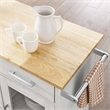 Modway Wood Culinary Kitchen Cart with Full-Glide Drawers in White/Natural