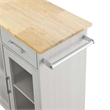 Modway Wood Culinary Kitchen Cart with Full-Glide Drawers in White/Natural