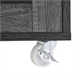 Modway Wood Cuisine Kitchen Cart with Full-Glide Drawers in Charcoal/Natural