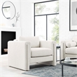 Modway Visible Upholstered Modern Boucle Fabric Armchair in Ivory