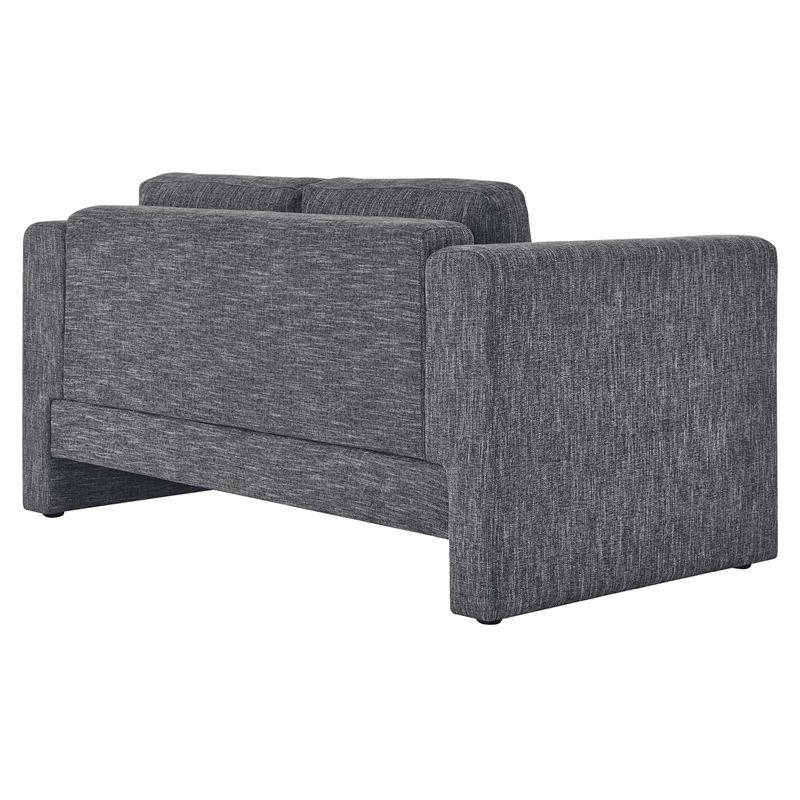 Modway Visible Upholstered Modern Polyester Fabric Loveseat in Gray