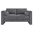 Modway Visible Upholstered Modern Polyester Fabric Loveseat in Gray