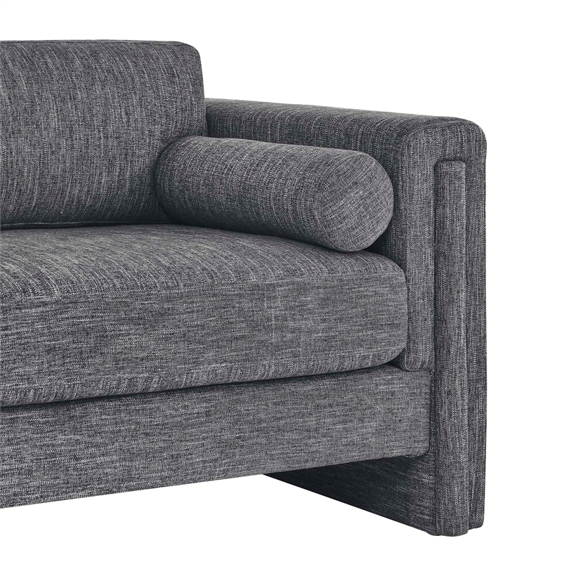 Modway Visible Upholstered Modern Polyester Fabric Loveseat in Gray