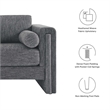 Modway Visible Upholstered Modern Polyester Fabric Loveseat in Gray