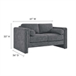 Modway Visible Upholstered Modern Polyester Fabric Loveseat in Gray