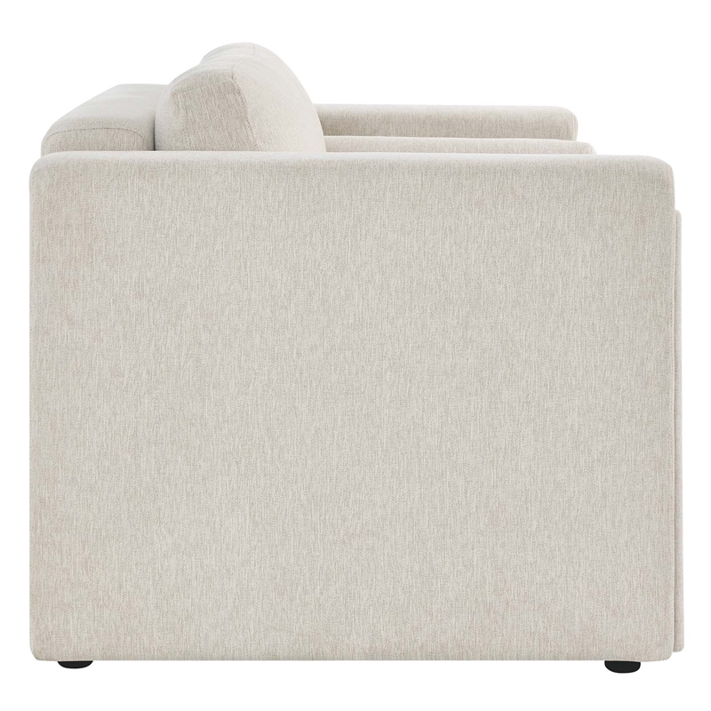 Modway Visible Upholstered Modern Polyester Fabric Loveseat in Ivory