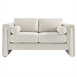 Modway Visible Upholstered Modern Polyester Fabric Loveseat in Ivory