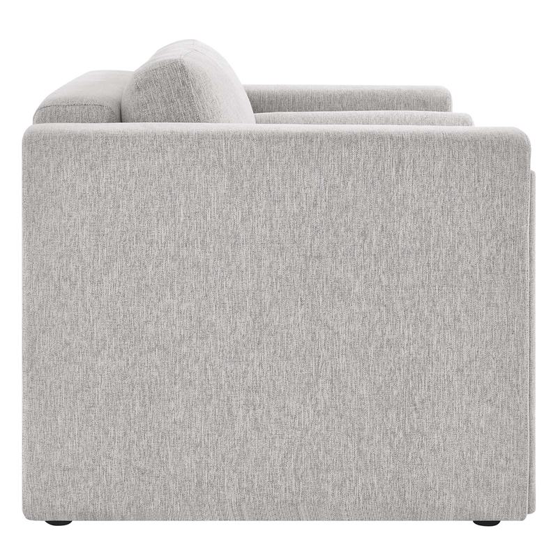 Modway Visible Upholstered Modern Polyester Fabric Loveseat in Light Gray