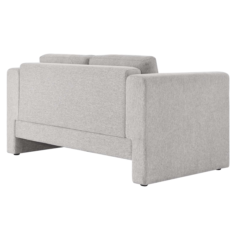 Modway Visible Upholstered Modern Polyester Fabric Loveseat in Light Gray